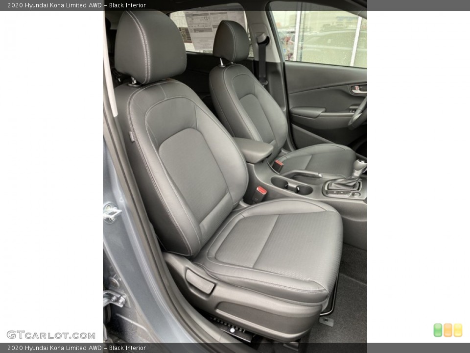 Black Interior Front Seat for the 2020 Hyundai Kona Limited AWD #137117955