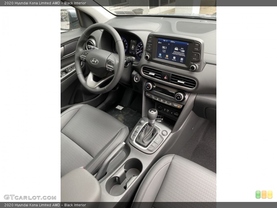Black Interior Dashboard for the 2020 Hyundai Kona Limited AWD #137117973