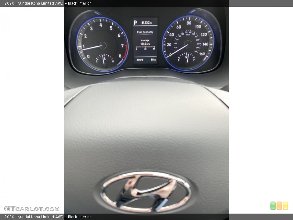 Black Interior Gauges for the 2020 Hyundai Kona Limited AWD #137118033
