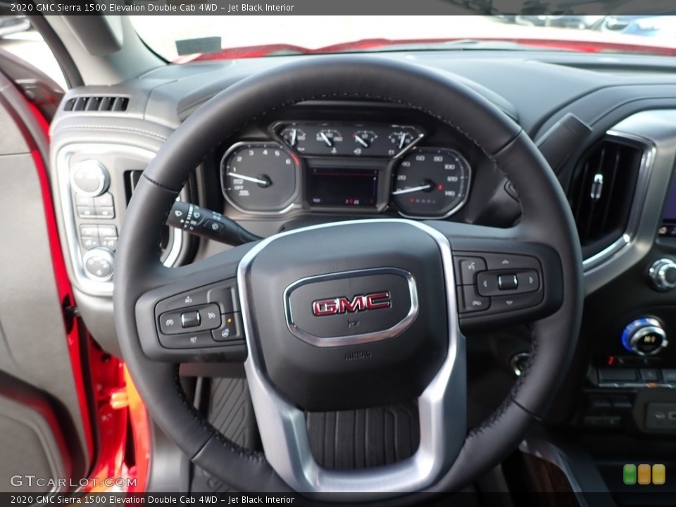 Jet Black Interior Steering Wheel for the 2020 GMC Sierra 1500 Elevation Double Cab 4WD #137118948