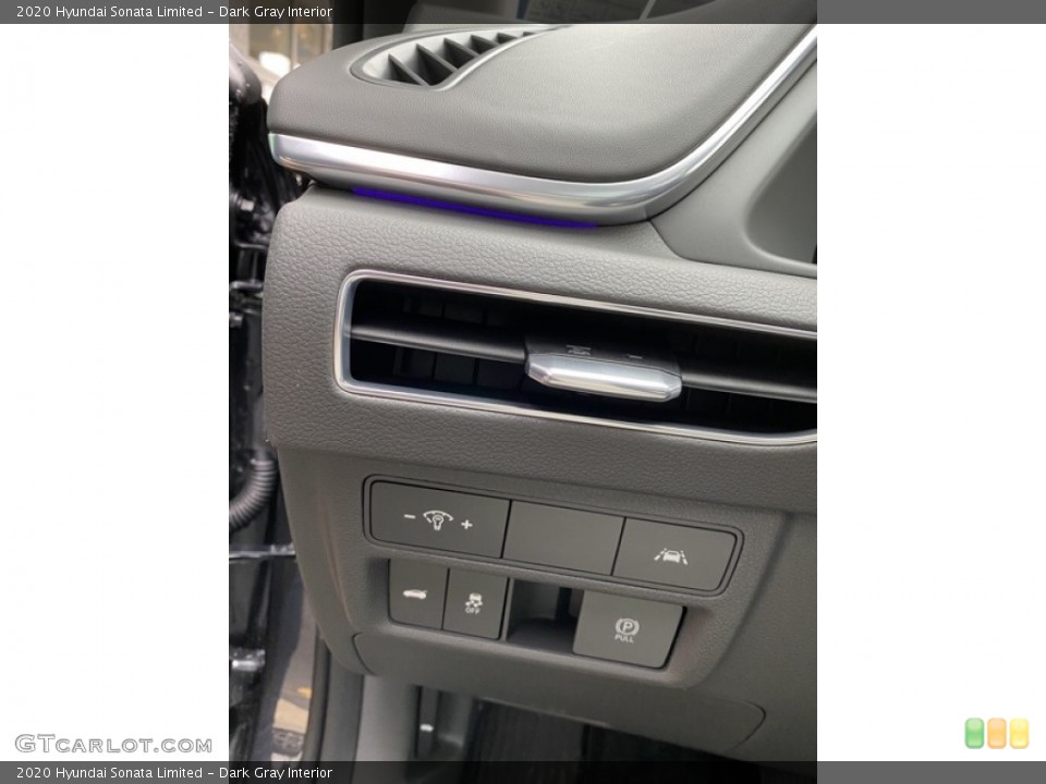 Dark Gray Interior Controls for the 2020 Hyundai Sonata Limited #137119317