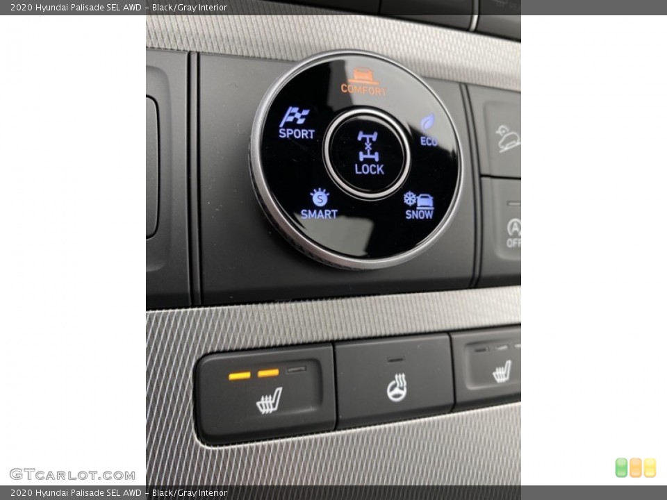 Black/Gray Interior Controls for the 2020 Hyundai Palisade SEL AWD #137120670