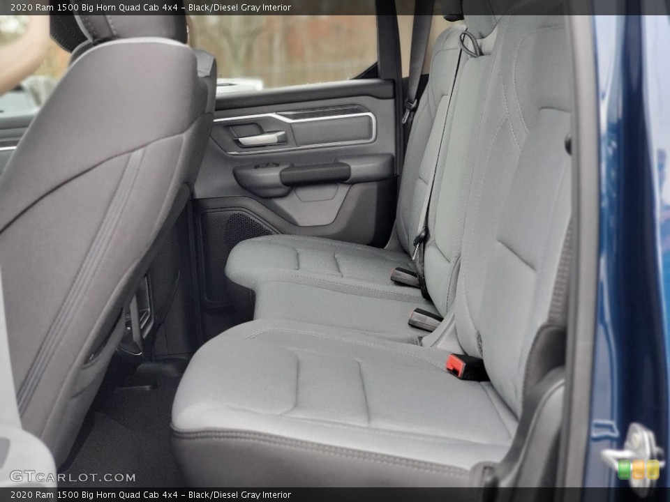 Black/Diesel Gray Interior Rear Seat for the 2020 Ram 1500 Big Horn Quad Cab 4x4 #137120766