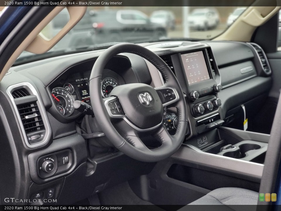 Black/Diesel Gray Interior Dashboard for the 2020 Ram 1500 Big Horn Quad Cab 4x4 #137120793