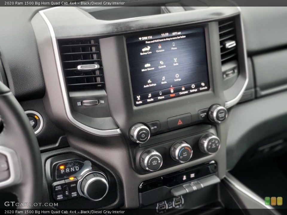 Black/Diesel Gray Interior Controls for the 2020 Ram 1500 Big Horn Quad Cab 4x4 #137120874