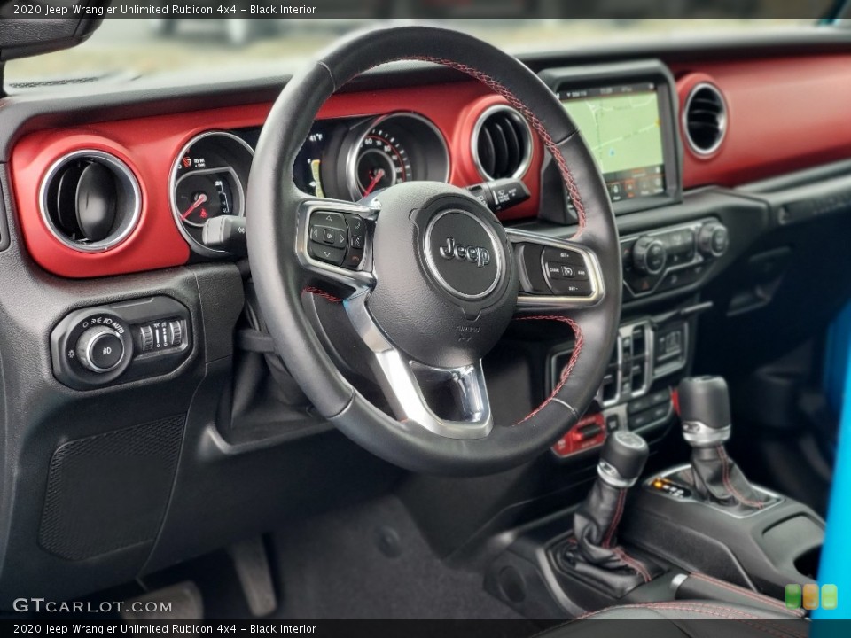 Black Interior Dashboard for the 2020 Jeep Wrangler Unlimited Rubicon 4x4 #137121069