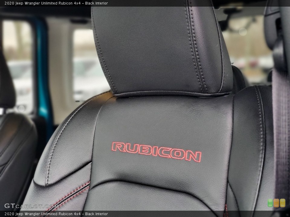 Black Interior Front Seat for the 2020 Jeep Wrangler Unlimited Rubicon 4x4 #137121135