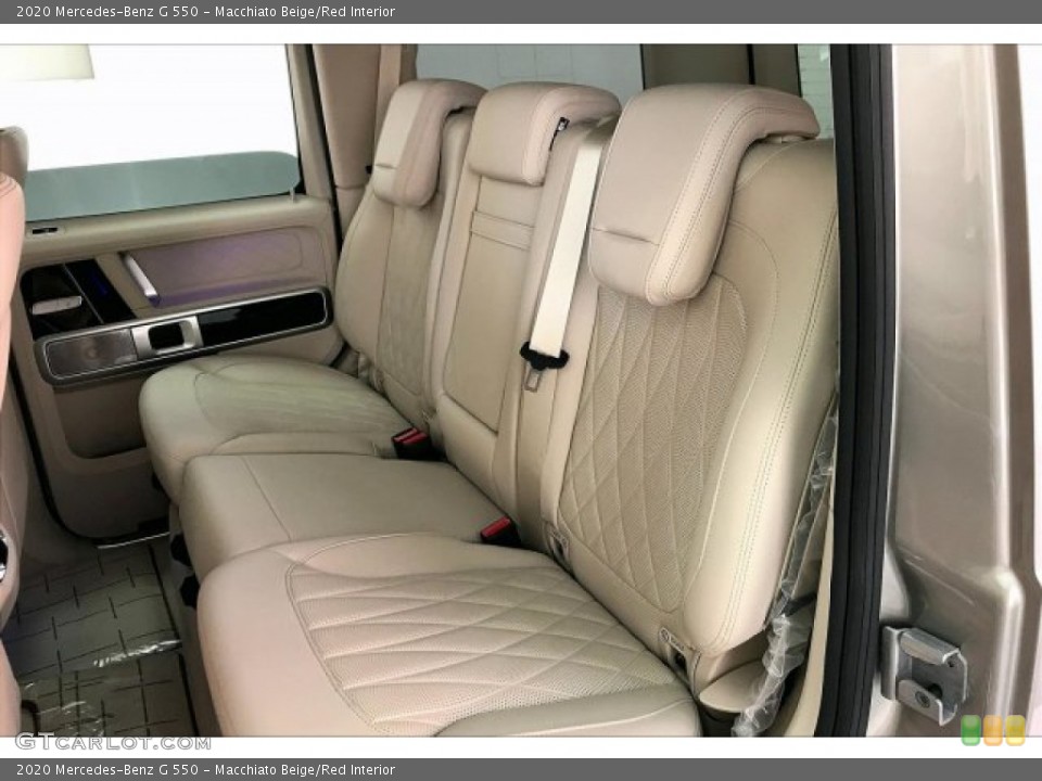 Macchiato Beige/Red Interior Rear Seat for the 2020 Mercedes-Benz G 550 #137121762