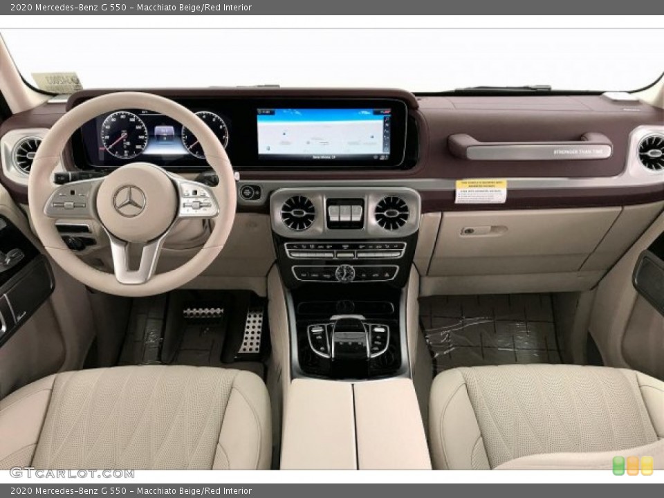 Macchiato Beige/Red Interior Dashboard for the 2020 Mercedes-Benz G 550 #137121807