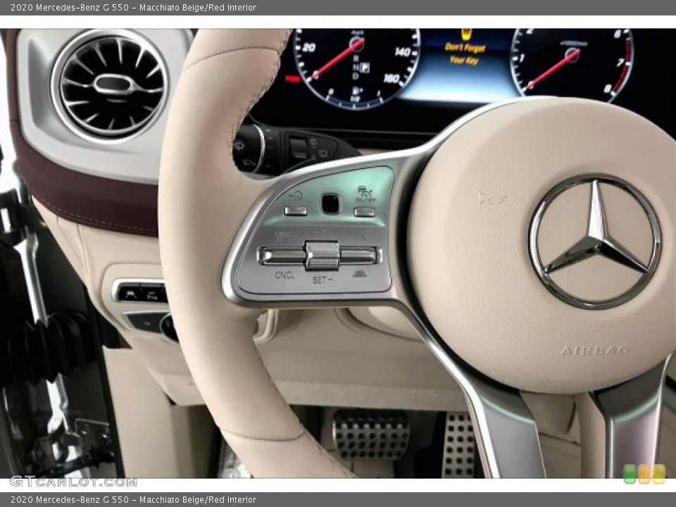 Macchiato Beige/Red Interior Steering Wheel for the 2020 Mercedes-Benz G 550 #137121834