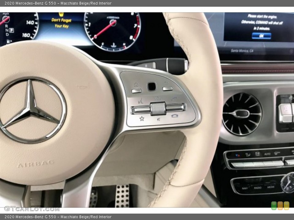 Macchiato Beige/Red Interior Steering Wheel for the 2020 Mercedes-Benz G 550 #137121858