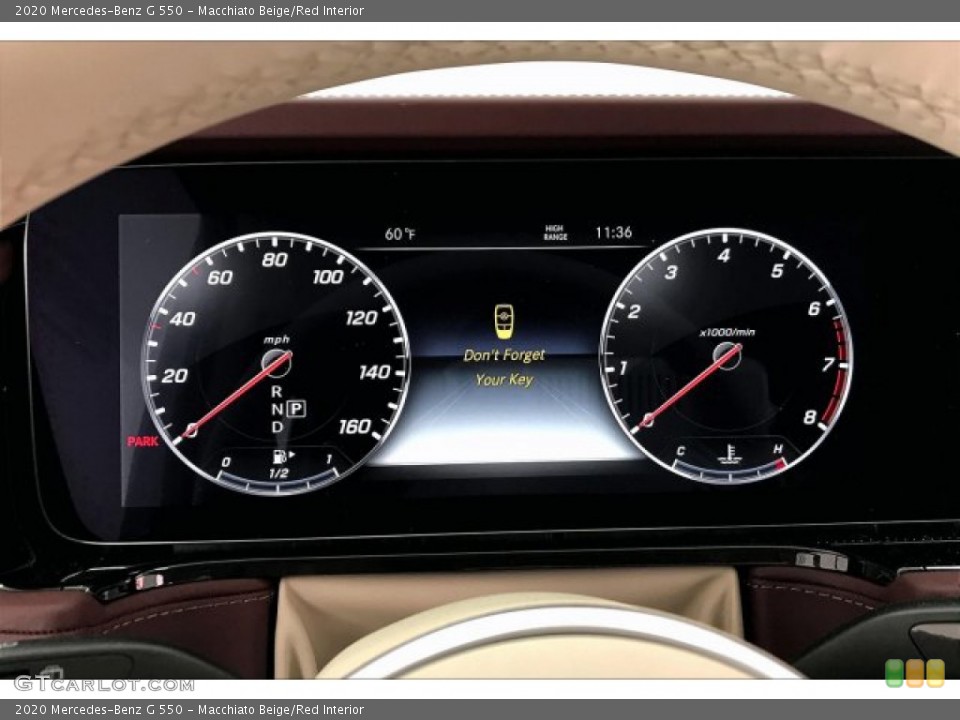 Macchiato Beige/Red Interior Gauges for the 2020 Mercedes-Benz G 550 #137121879