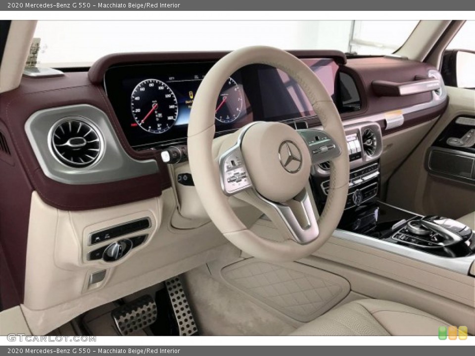 Macchiato Beige/Red Interior Steering Wheel for the 2020 Mercedes-Benz G 550 #137121927