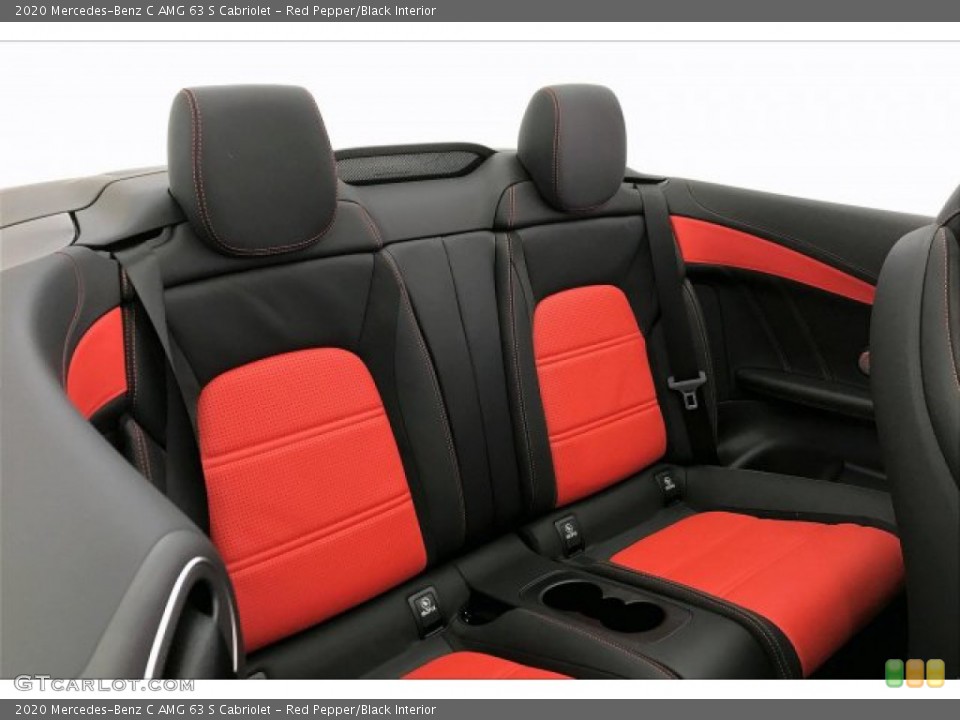 Red Pepper/Black Interior Rear Seat for the 2020 Mercedes-Benz C AMG 63 S Cabriolet #137123877