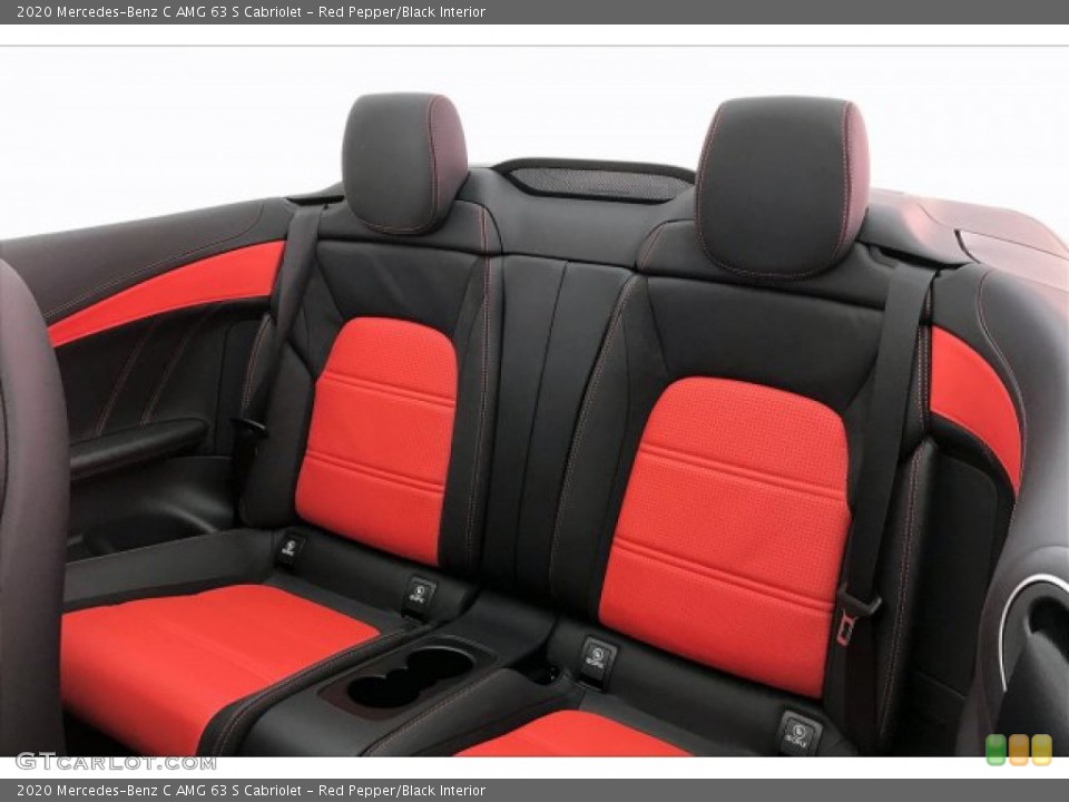 Red Pepper/Black Interior Rear Seat for the 2020 Mercedes-Benz C AMG 63 S Cabriolet #137123901