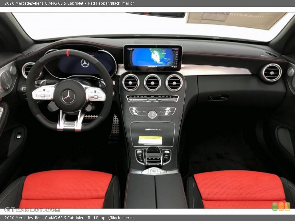 Red Pepper/Black Interior Dashboard for the 2020 Mercedes-Benz C AMG 63 S Cabriolet #137123922
