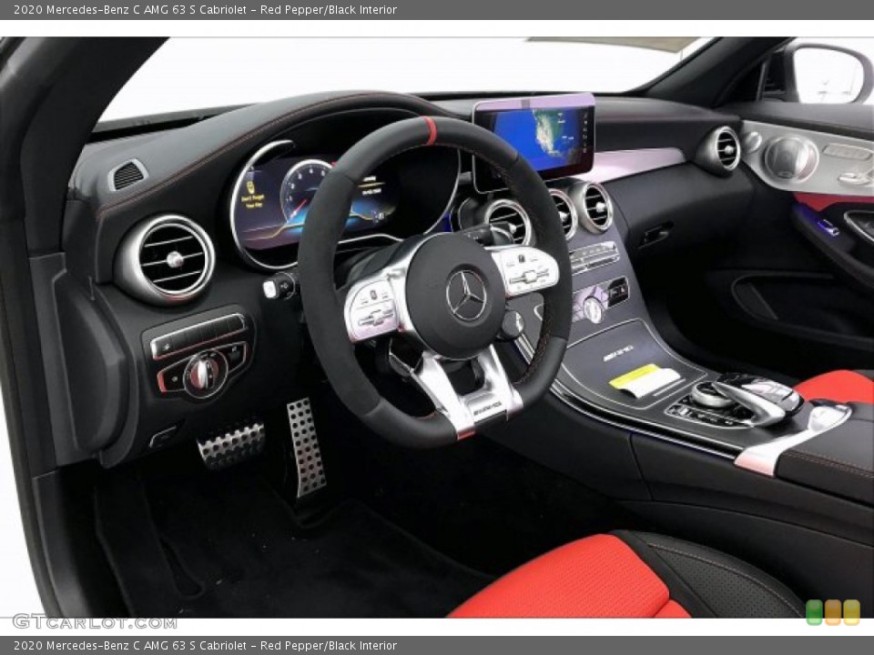 Red Pepper/Black Interior Front Seat for the 2020 Mercedes-Benz C AMG 63 S Cabriolet #137123991
