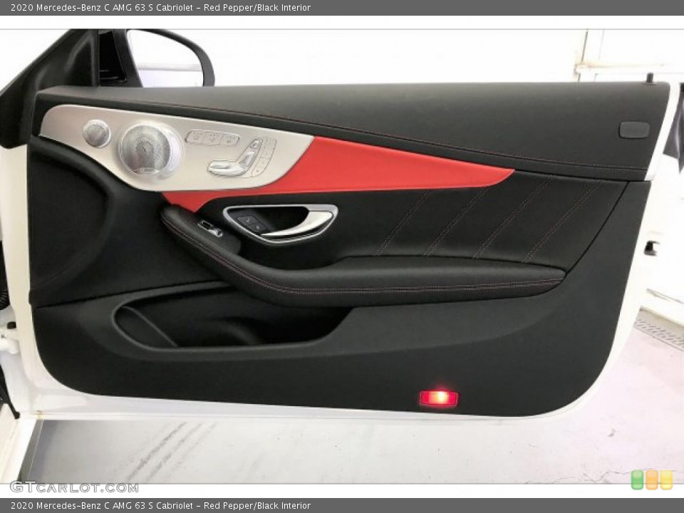 Red Pepper/Black Interior Door Panel for the 2020 Mercedes-Benz C AMG 63 S Cabriolet #137124063