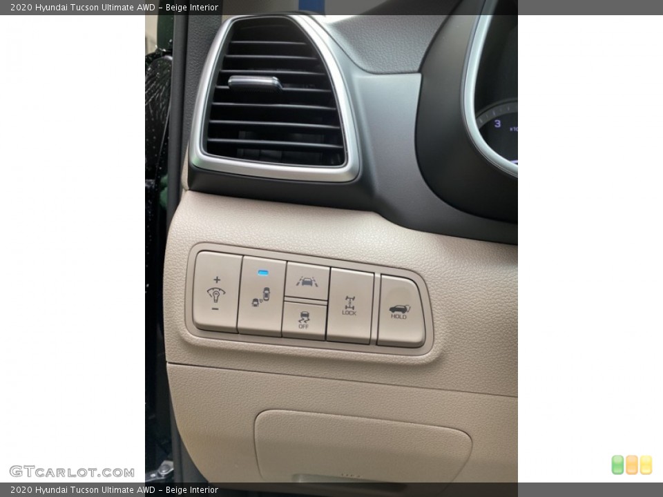 Beige Interior Controls for the 2020 Hyundai Tucson Ultimate AWD #137124723