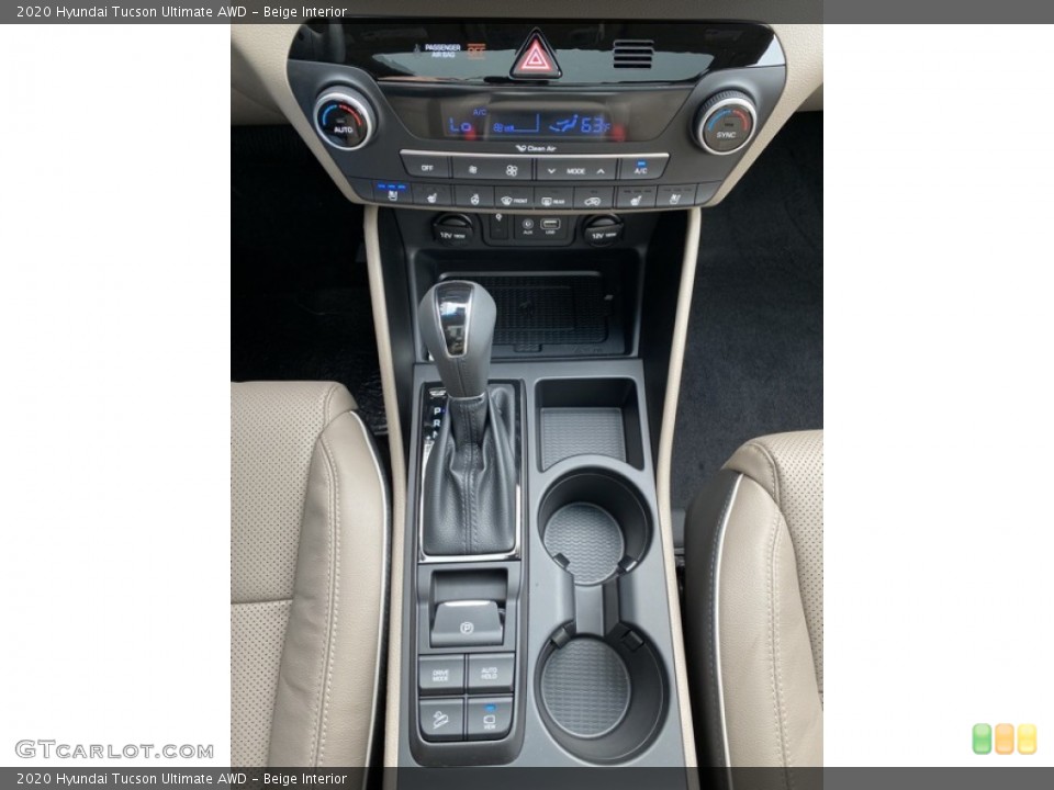 Beige Interior Transmission for the 2020 Hyundai Tucson Ultimate AWD #137124858