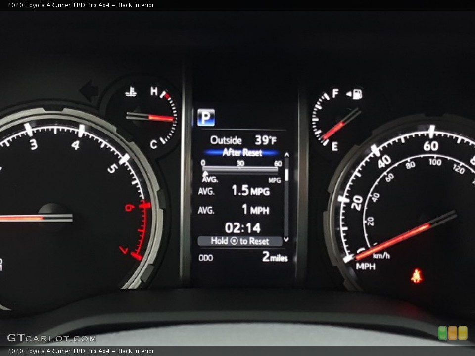 Black Interior Gauges for the 2020 Toyota 4Runner TRD Pro 4x4 #137141744