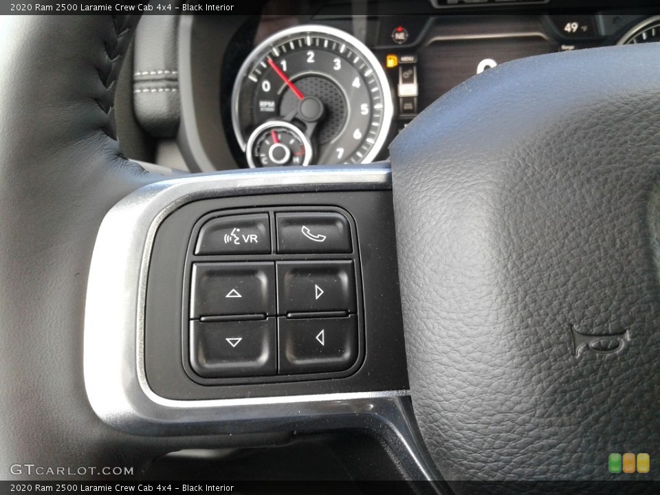 Black Interior Steering Wheel for the 2020 Ram 2500 Laramie Crew Cab 4x4 #137147904
