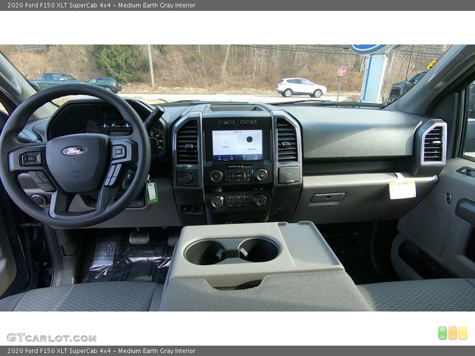 Medium Earth Gray Interior Dashboard for the 2020 Ford F150 XLT SuperCab 4x4 #137156706