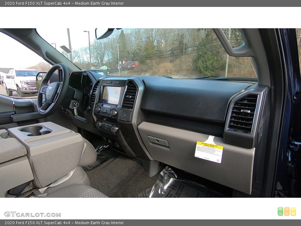 Medium Earth Gray Interior Dashboard for the 2020 Ford F150 XLT SuperCab 4x4 #137156853