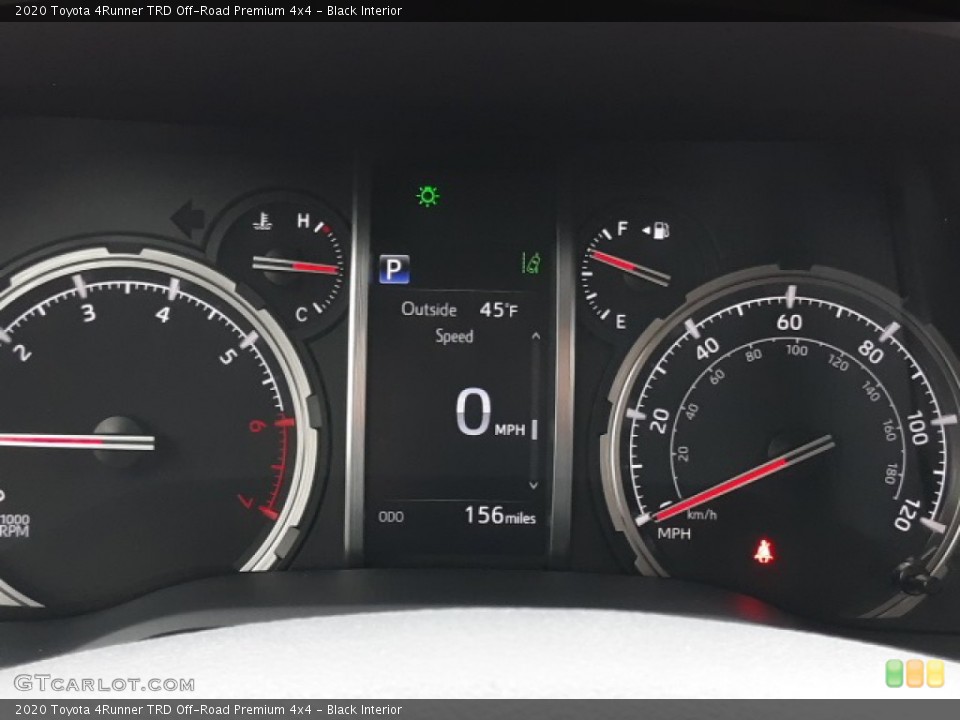 Black Interior Gauges for the 2020 Toyota 4Runner TRD Off-Road Premium 4x4 #137162290