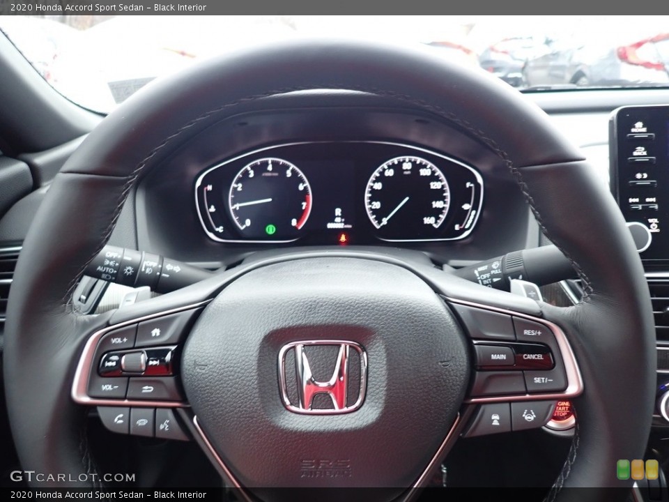 Black Interior Steering Wheel for the 2020 Honda Accord Sport Sedan #137170636