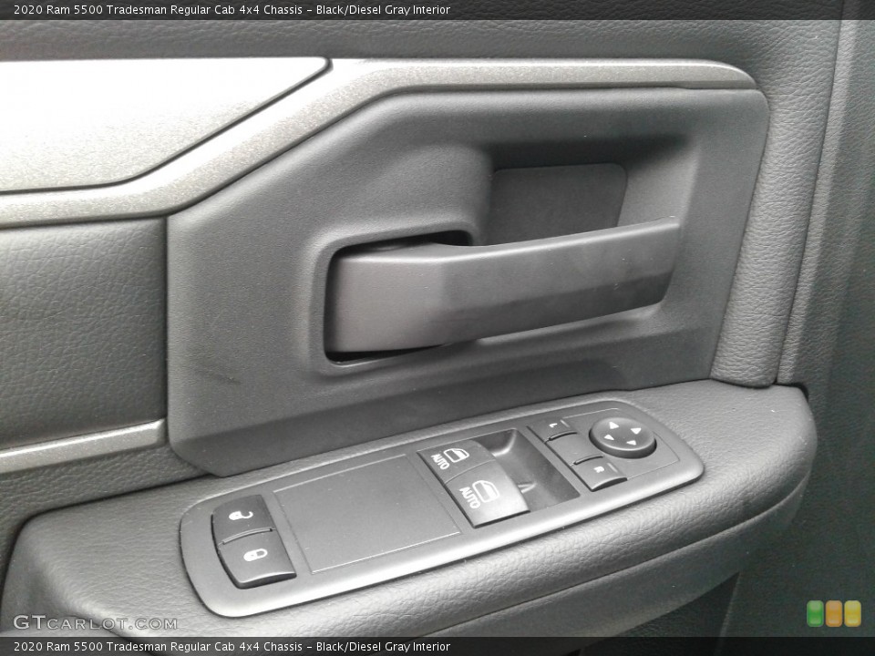 Black/Diesel Gray Interior Door Panel for the 2020 Ram 5500 Tradesman Regular Cab 4x4 Chassis #137176144