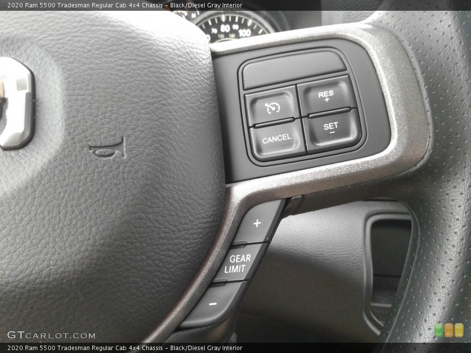Black/Diesel Gray Interior Steering Wheel for the 2020 Ram 5500 Tradesman Regular Cab 4x4 Chassis #137176184