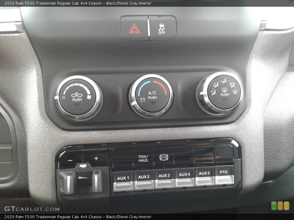 Black/Diesel Gray Interior Controls for the 2020 Ram 5500 Tradesman Regular Cab 4x4 Chassis #137176222