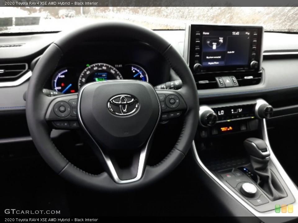 Black Interior Dashboard for the 2020 Toyota RAV4 XSE AWD Hybrid #137177134