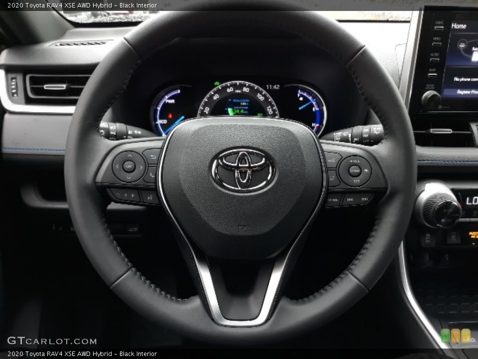 Black Interior Steering Wheel for the 2020 Toyota RAV4 XSE AWD Hybrid #137177137