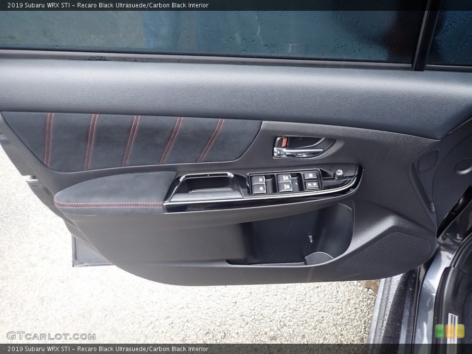 Recaro Black Ultrasuede/Carbon Black Interior Door Panel for the 2019 Subaru WRX STI #137180538