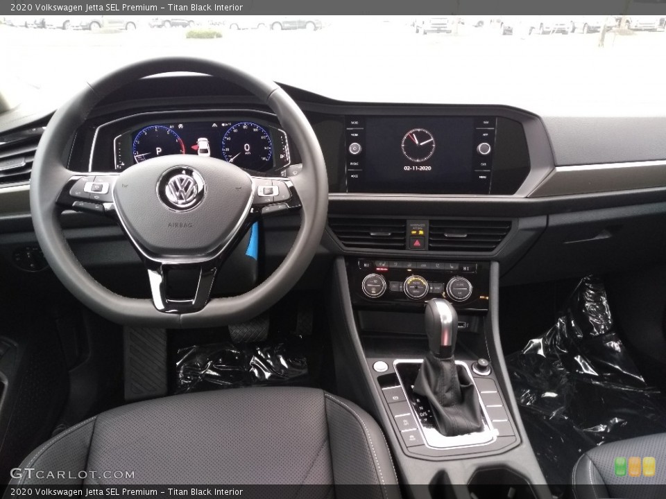 Titan Black Interior Dashboard for the 2020 Volkswagen Jetta SEL Premium #137182710