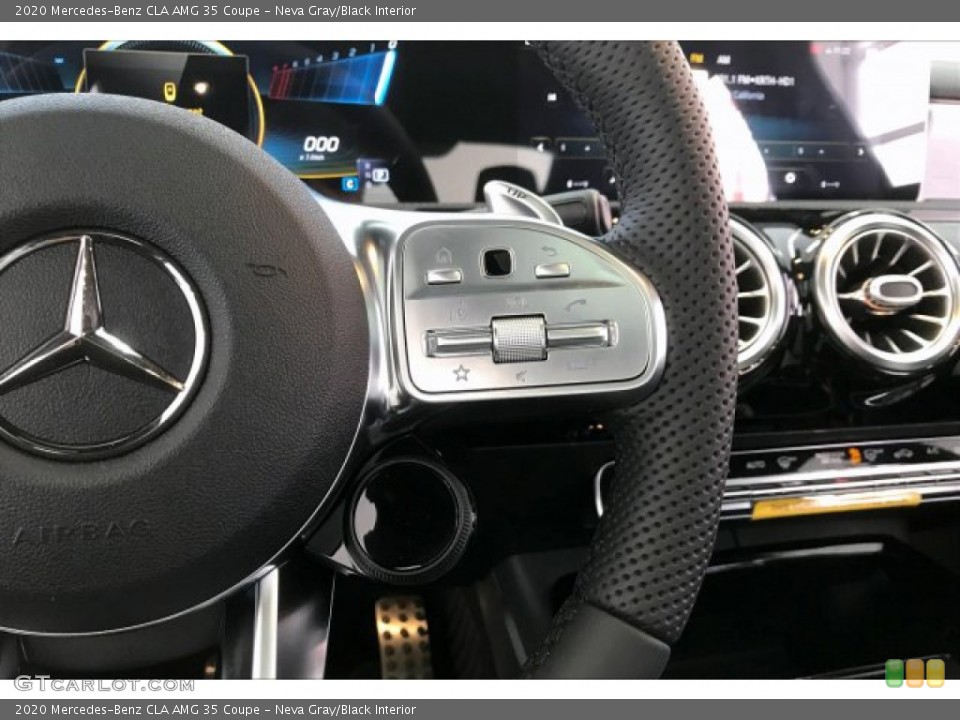 Neva Gray/Black Interior Steering Wheel for the 2020 Mercedes-Benz CLA AMG 35 Coupe #137191584