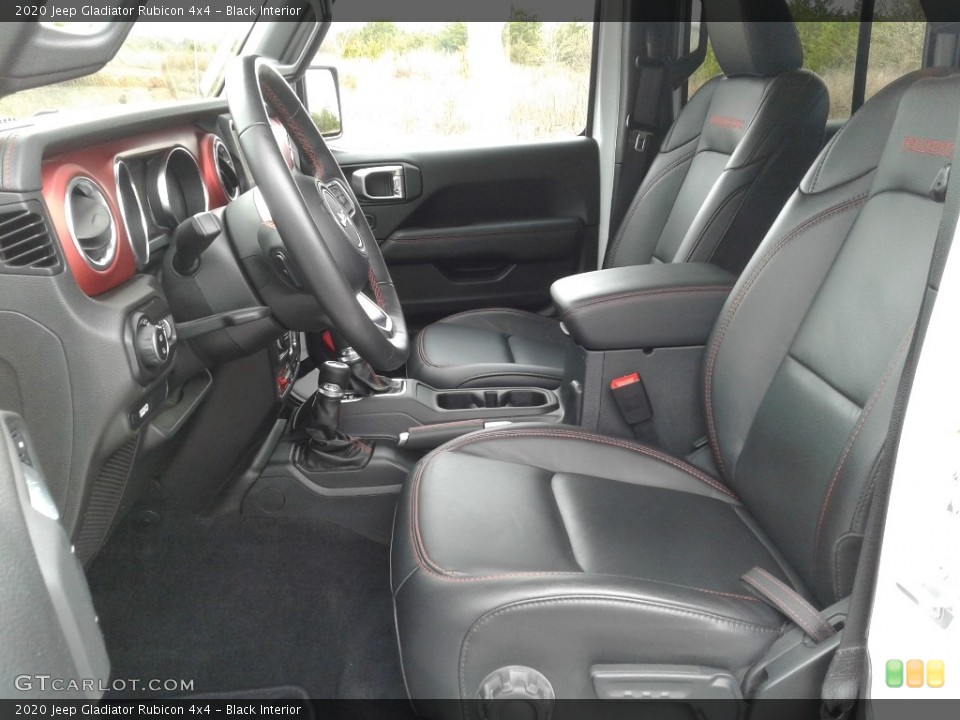 Black Interior Front Seat for the 2020 Jeep Gladiator Rubicon 4x4 #137197407