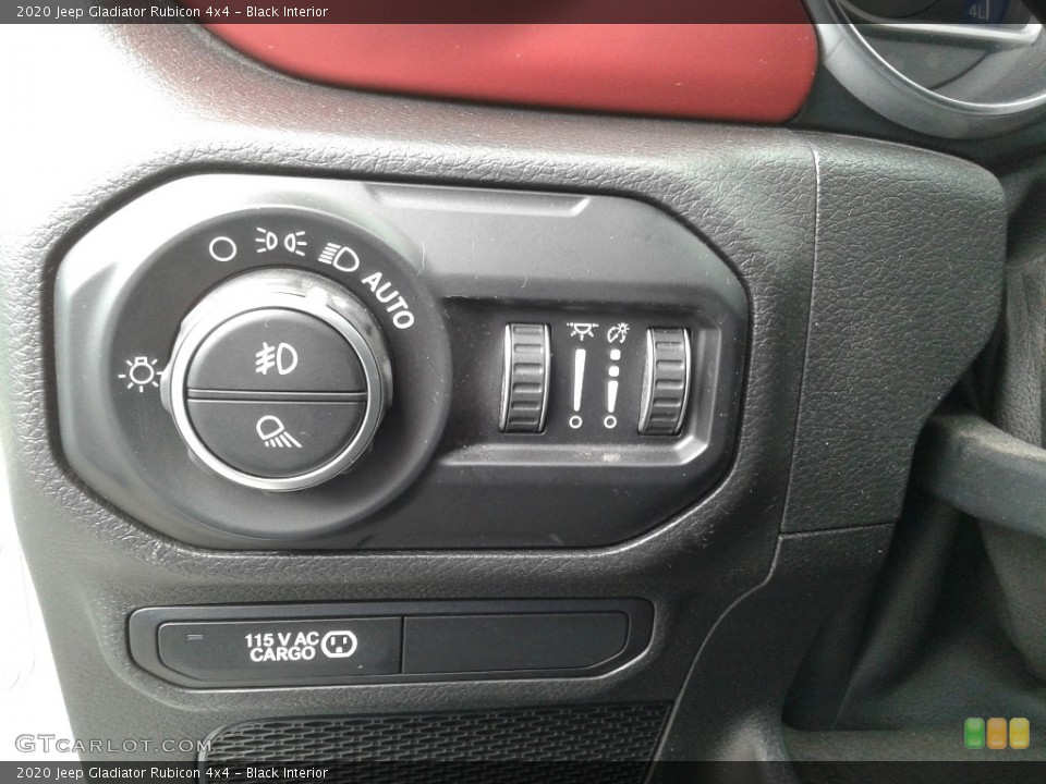 Black Interior Controls for the 2020 Jeep Gladiator Rubicon 4x4 #137197521