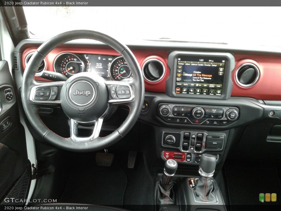Black Interior Dashboard for the 2020 Jeep Gladiator Rubicon 4x4 #137197548