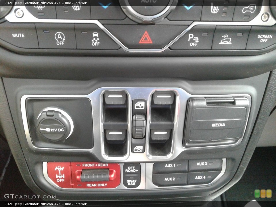 Black Interior Controls for the 2020 Jeep Gladiator Rubicon 4x4 #137197884