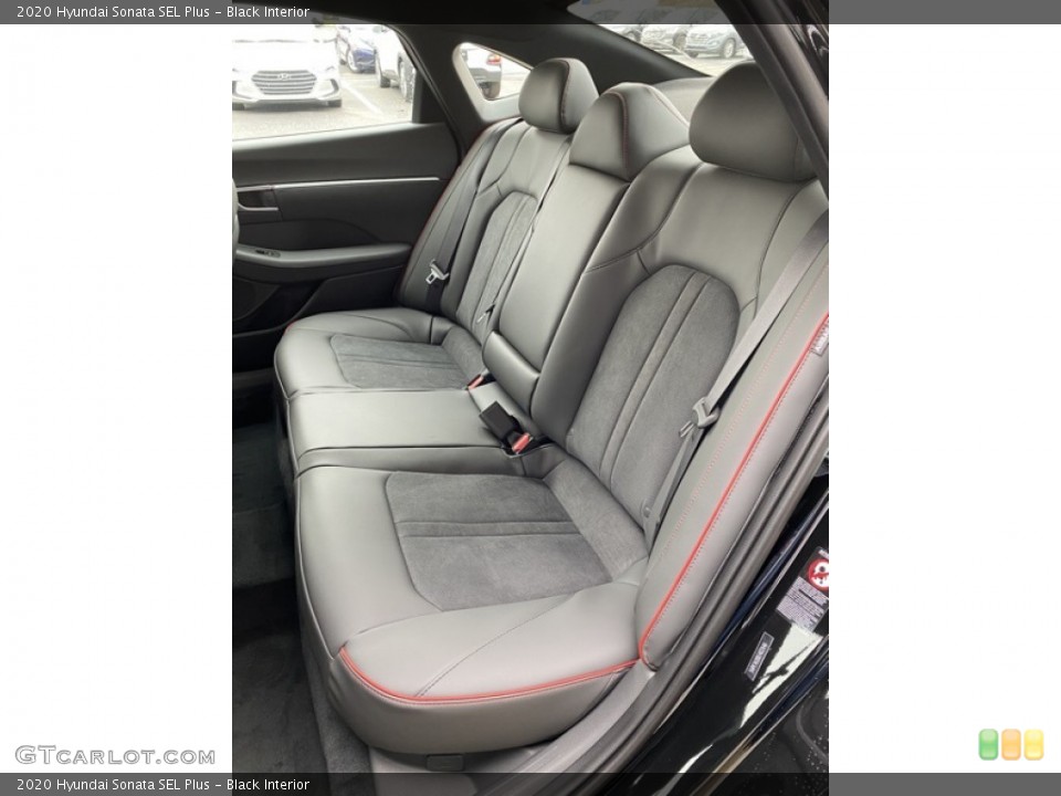Black Interior Rear Seat for the 2020 Hyundai Sonata SEL Plus #137199780