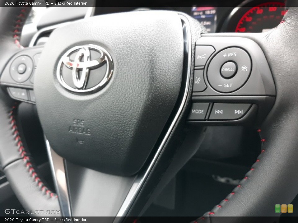 Black/Red Interior Steering Wheel for the 2020 Toyota Camry TRD #137202429