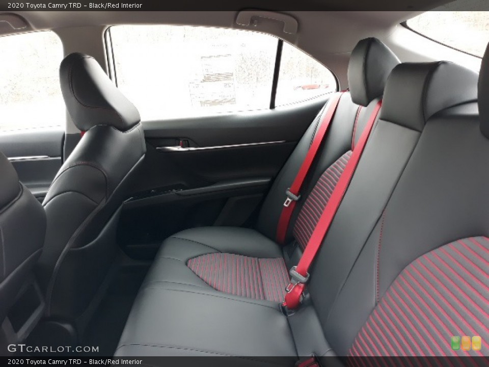 Black/Red Interior Rear Seat for the 2020 Toyota Camry TRD #137202972