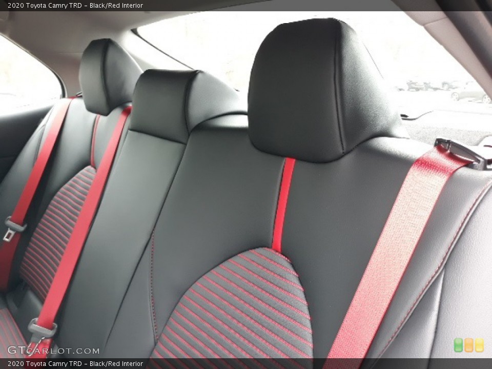 Black/Red Interior Rear Seat for the 2020 Toyota Camry TRD #137202993