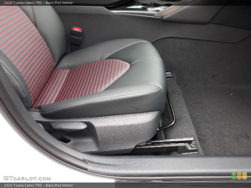 Black/Red Interior Front Seat for the 2020 Toyota Camry TRD #137203227