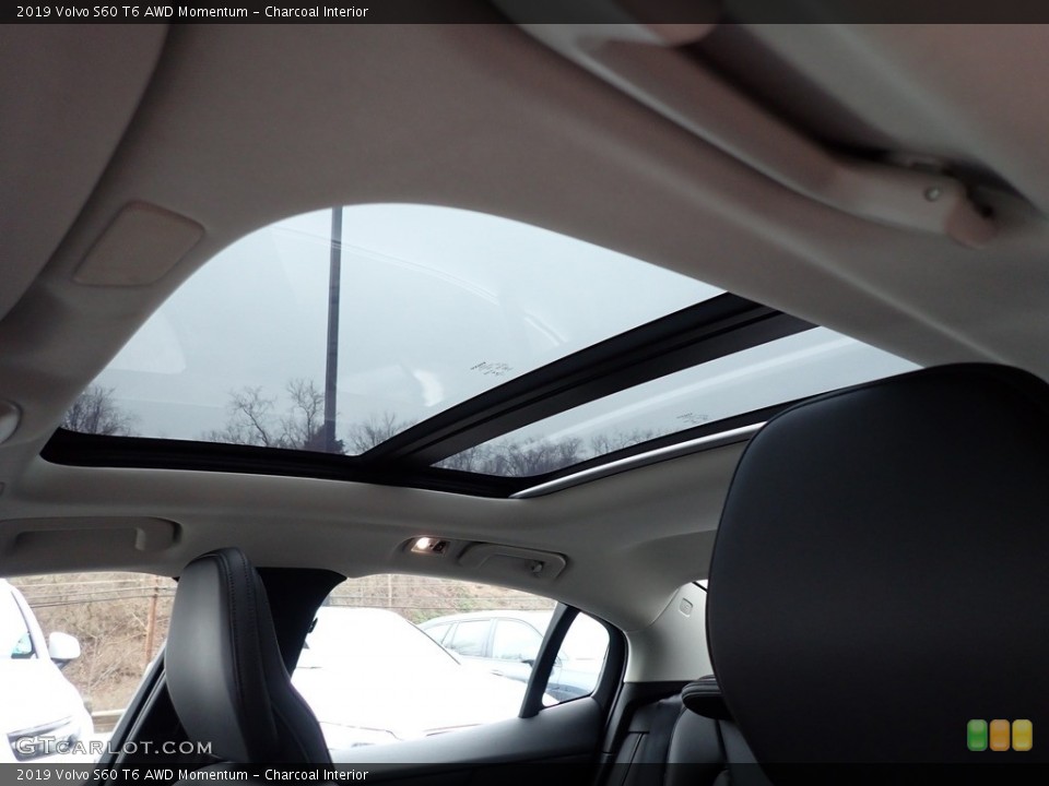 Charcoal Interior Sunroof for the 2019 Volvo S60 T6 AWD Momentum #137214126