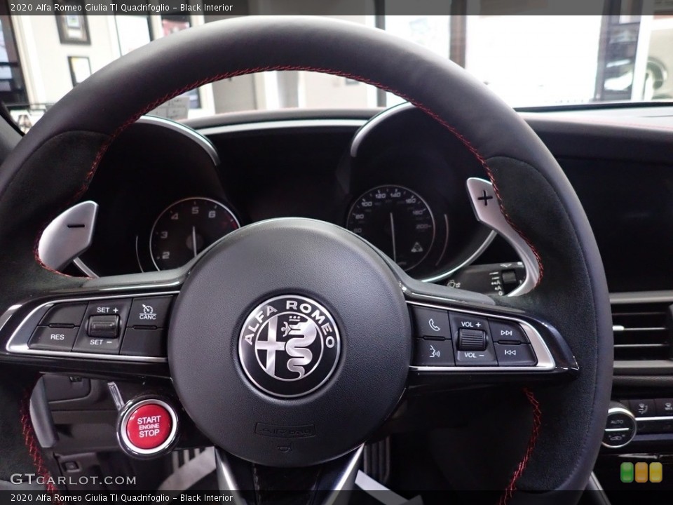 Black Interior Steering Wheel for the 2020 Alfa Romeo Giulia TI Quadrifoglio #137218059
