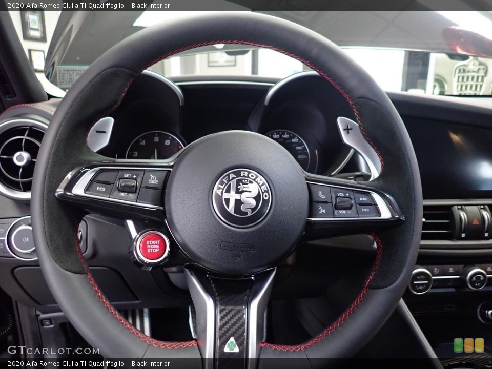 Black Interior Steering Wheel for the 2020 Alfa Romeo Giulia TI Quadrifoglio #137218176